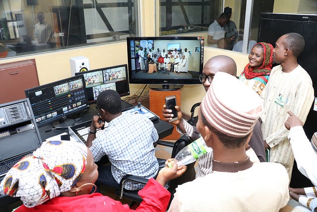 peace tech camp nigerian youth at computer